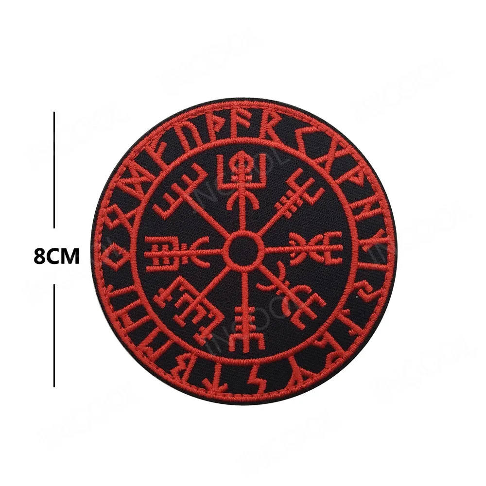 Parche bordado reflectante Vikingo GOD WE TRUST tela Lobo mochila ropa - imagen 5