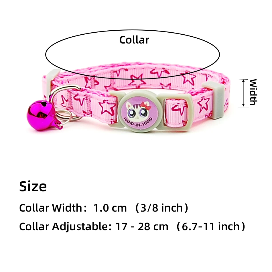 3 pieces/lot Cat Collar Breakaway Safety Adjustable Pet Supplies Kitten Starfish Puppy Cats Necklace Pet Accessories