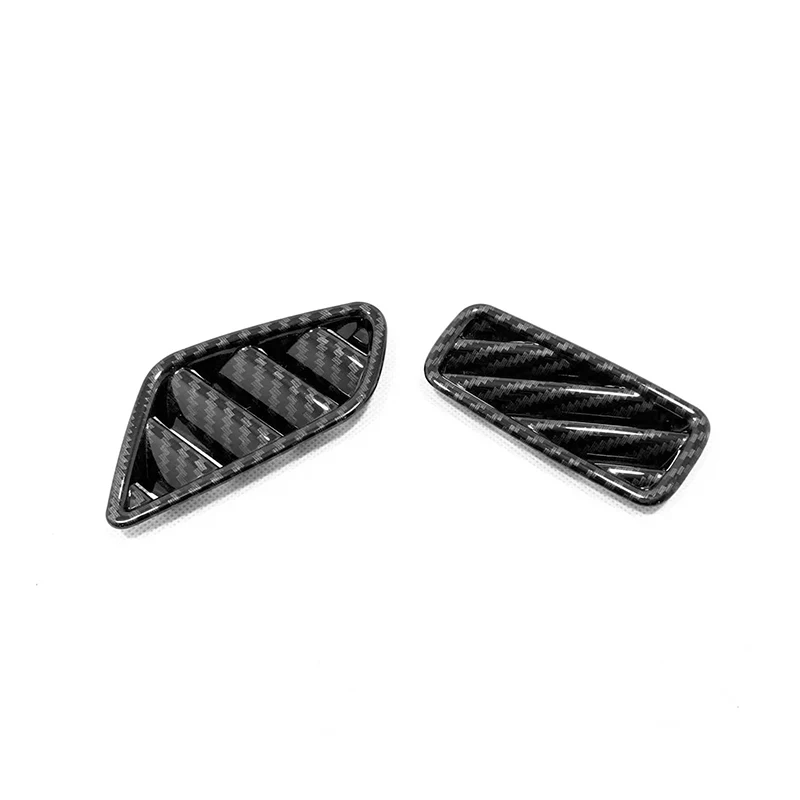 ABS Matte/Carbon fiber For Audi Q3 2019-2022 Accessories Car front Small air outlet Decoration Cover Trims Car Styling 2pcs