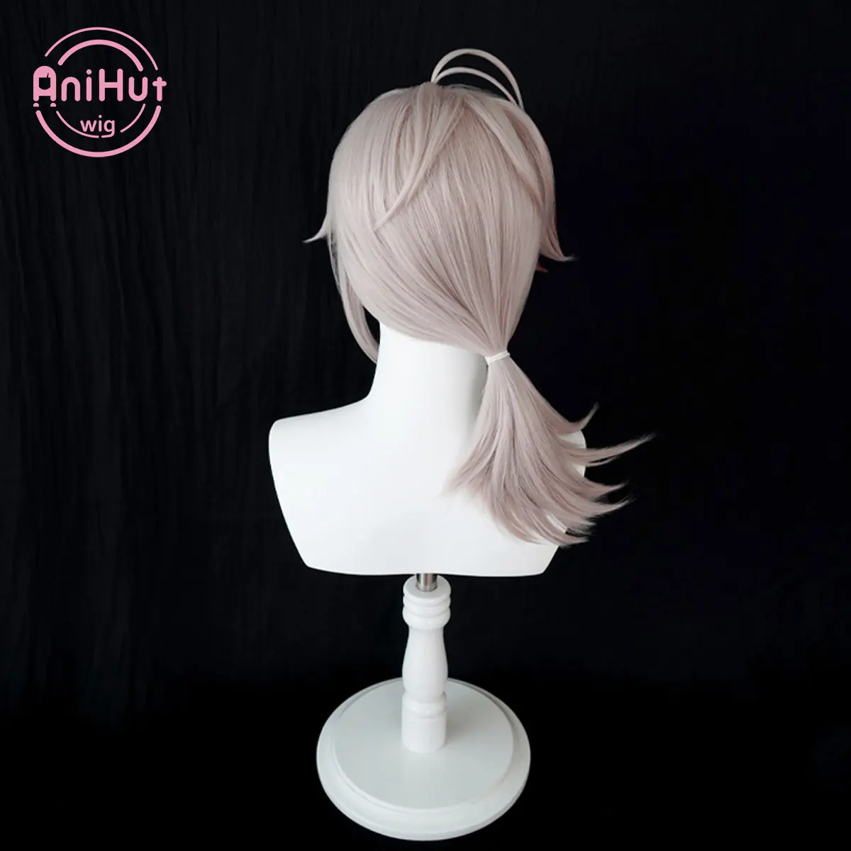 【Anihut】Kaedehara Kazuha Cosplay Wig Genshin Impact Cosplay Apricot Heat Resistant Synthetic Hair Kaedehara Kazuha Cosplay