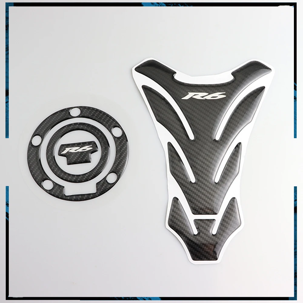 

Motorcycle Carbon Fiber Decal Sticker Pad Triple Tree Top Clamp Upper Front Protector For Yamaha YZFR6 YZF R6 600 2006 - 2016