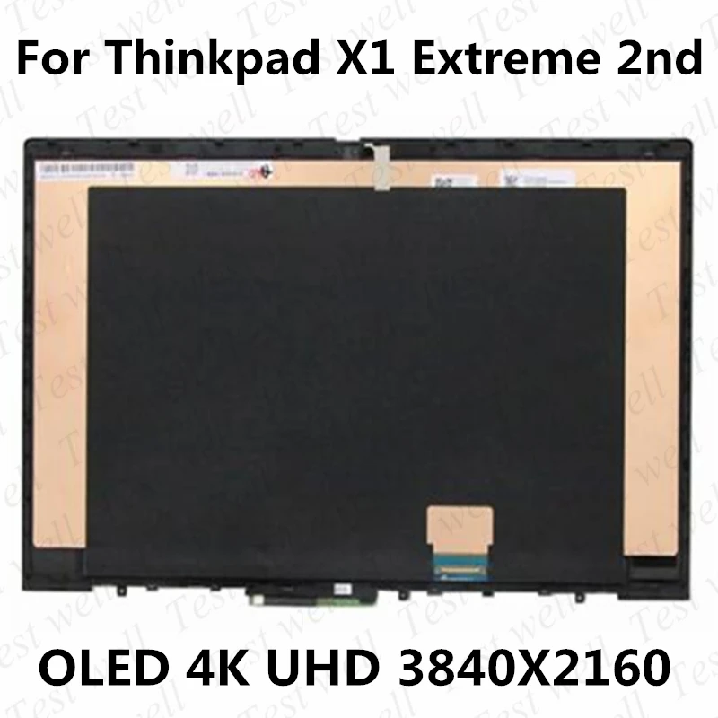 

Original 15.6'' 4K OLED LCD touch display digitizer screen assembly For Thinkpad X1 Extreme 2nd 02HM882 02HM883 02XR052 02HM884