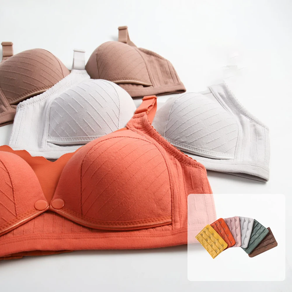 

Breast Feeding Bra Gathered Anti Sagging Postpartum Cotton Feeding Underwear Bra For Pregnant Women In Summer Maternity Bra