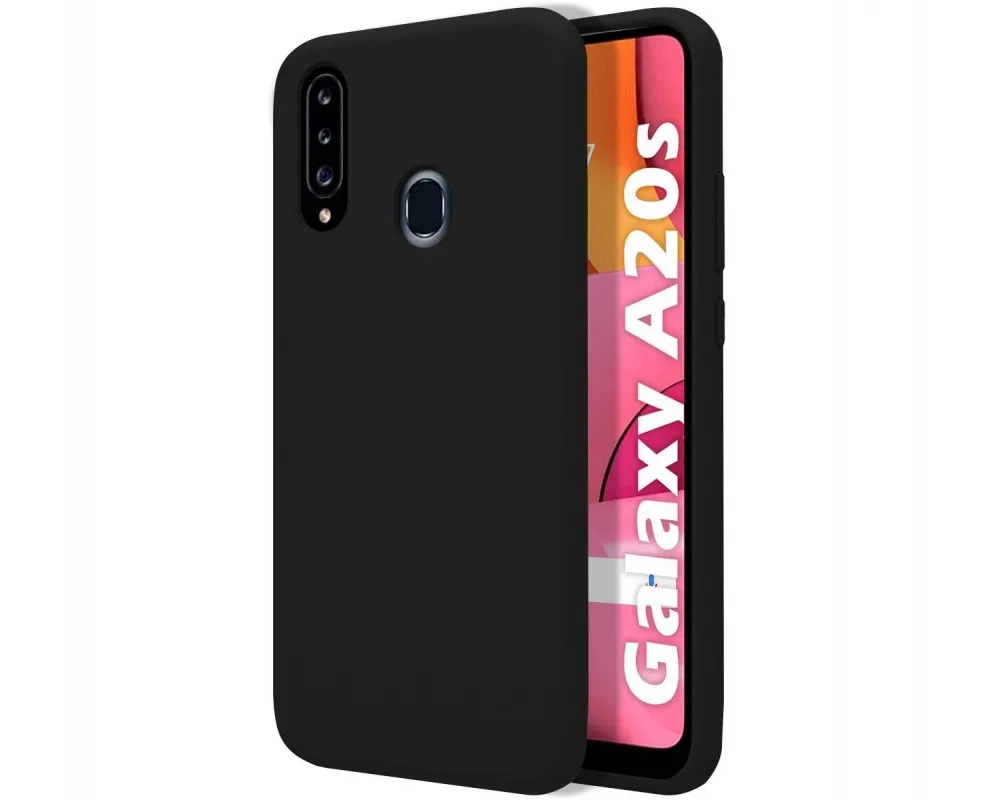 Ultra Soft liquid silicone case for Samsung Galaxy A20s Black