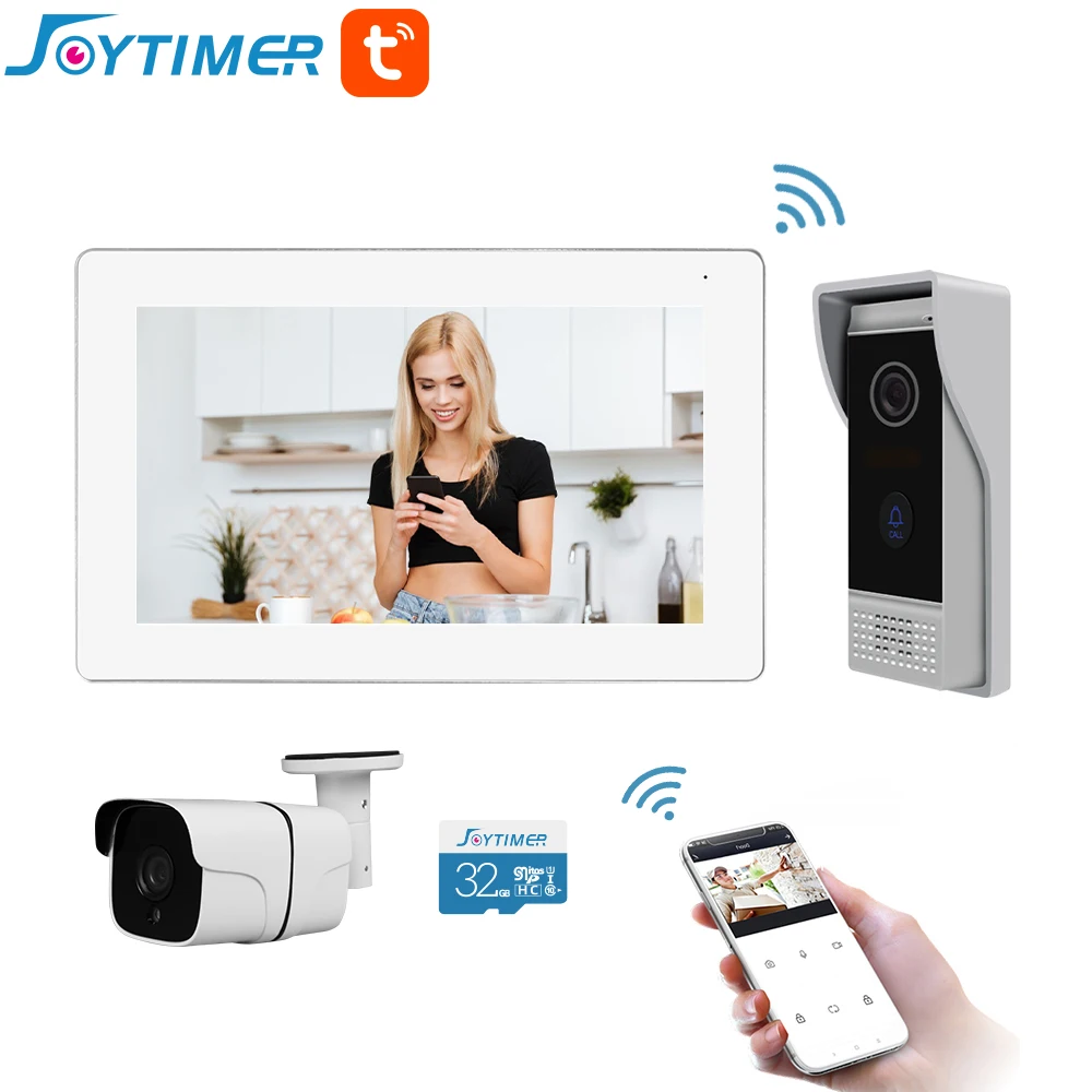 

Joytimer Tuya smart Video Intercom System Full Touch Screen Monitor 720P HD security camera For Home indoor Monitor Doorbell