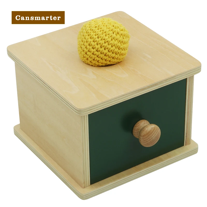 Montessori Wooden Box Educational Children Toy Imbucare Boxes Knitted Ball Infant Sensory Toy Basic Life Skill Toys for Children