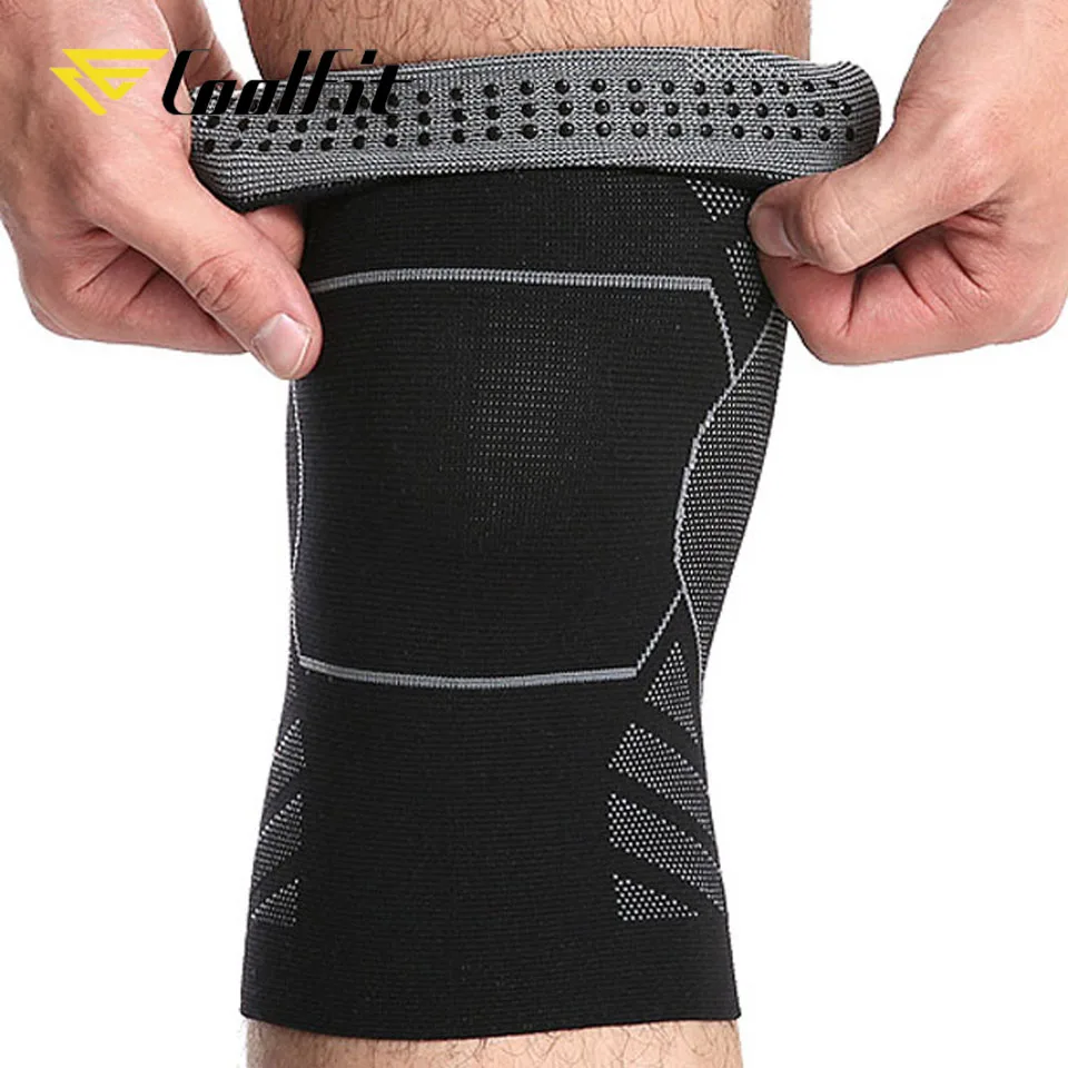 CoolFit 1PCS Elastic Knee Pads Nylon Sports Fitness Kneepad Fitness Gear Patella Brace Running Basketball Volleyball Support