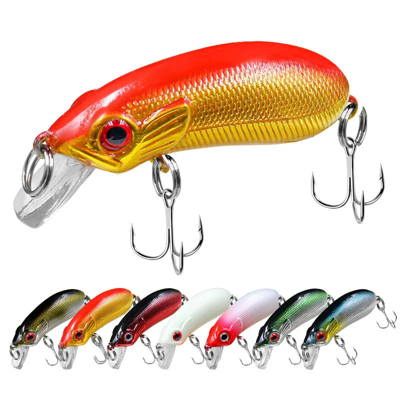 POETRYYI 5cm 6.6g Slow Sinking crankbaits baits With hook wobbler crank bait fishing lures tackle for trout perch zander crappie