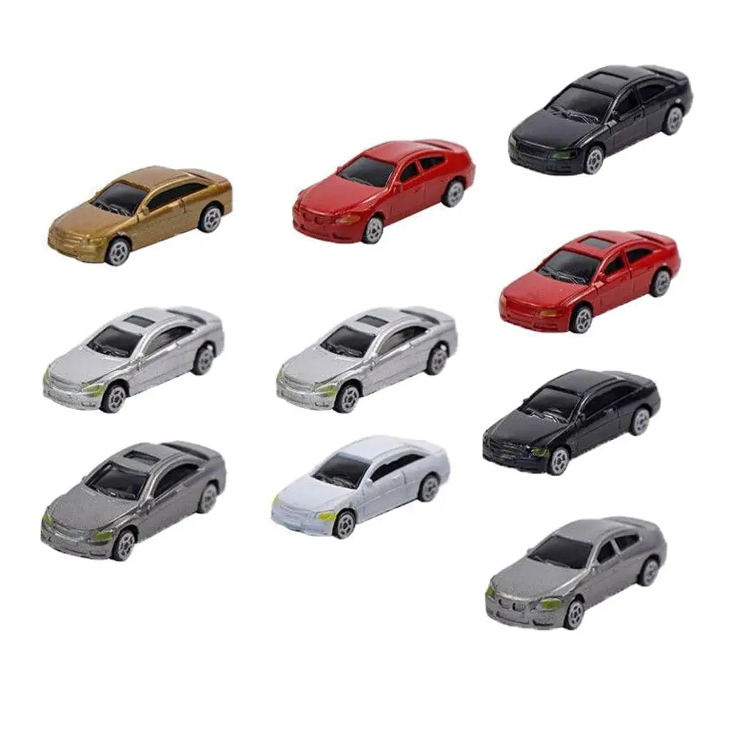 10pcs HO Scale Model Mini Vehicle Car 1:87 Architecture Model Train