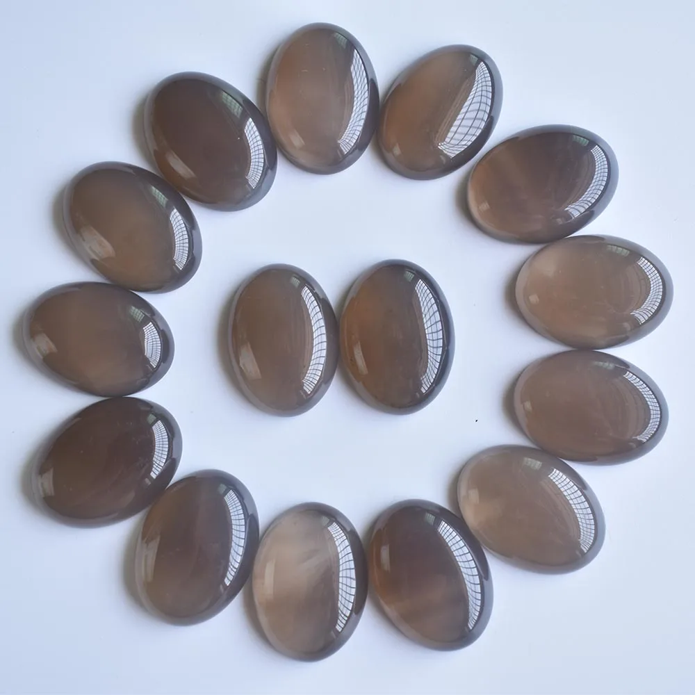 Fashion high quality natural grey onyx Oval CAB CABOCHON for jewelry Accessories 18x25mm Wholesale 30pcs/lot free shipping