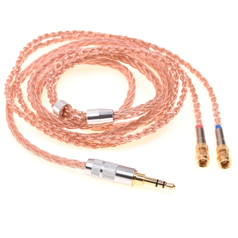 Hi-End Soft TPE Clear 8 Cores 5N OCC HiFi Headphones Upgrade Cable SMC Compatible for Hifiman He-5 He-6 He-500 HE560