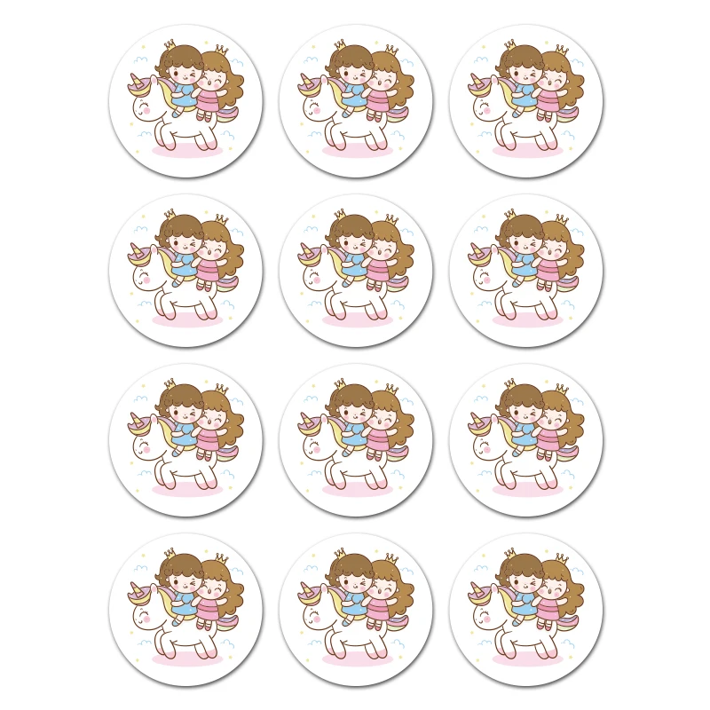 Leuke Cartoon Sticker Zoo Kinderen Ronde Label Klassieke Speelgoed Gift Bag Sticker Envelop Sticker Diy Partij Decoratie Sticker