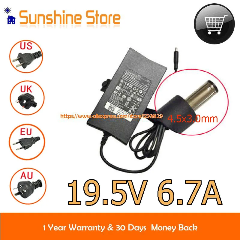 

Genuine For Dell 19.5V 6.7A 130W Adapter ADP-130DBD DA130PE1-00 DA130PM1 Charger For Vostro 15 7500 XPS L502X 15 TX73F OEM 6TTY6