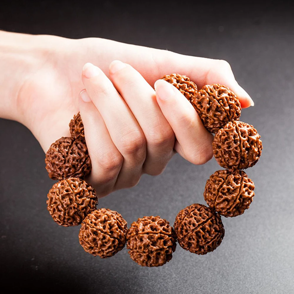 Fashion Rudraksha Beads Bracelets for Women Nature Rudraksha Bracelets Men Religious Buddha Meditation Buddhism Jewelry Amulets