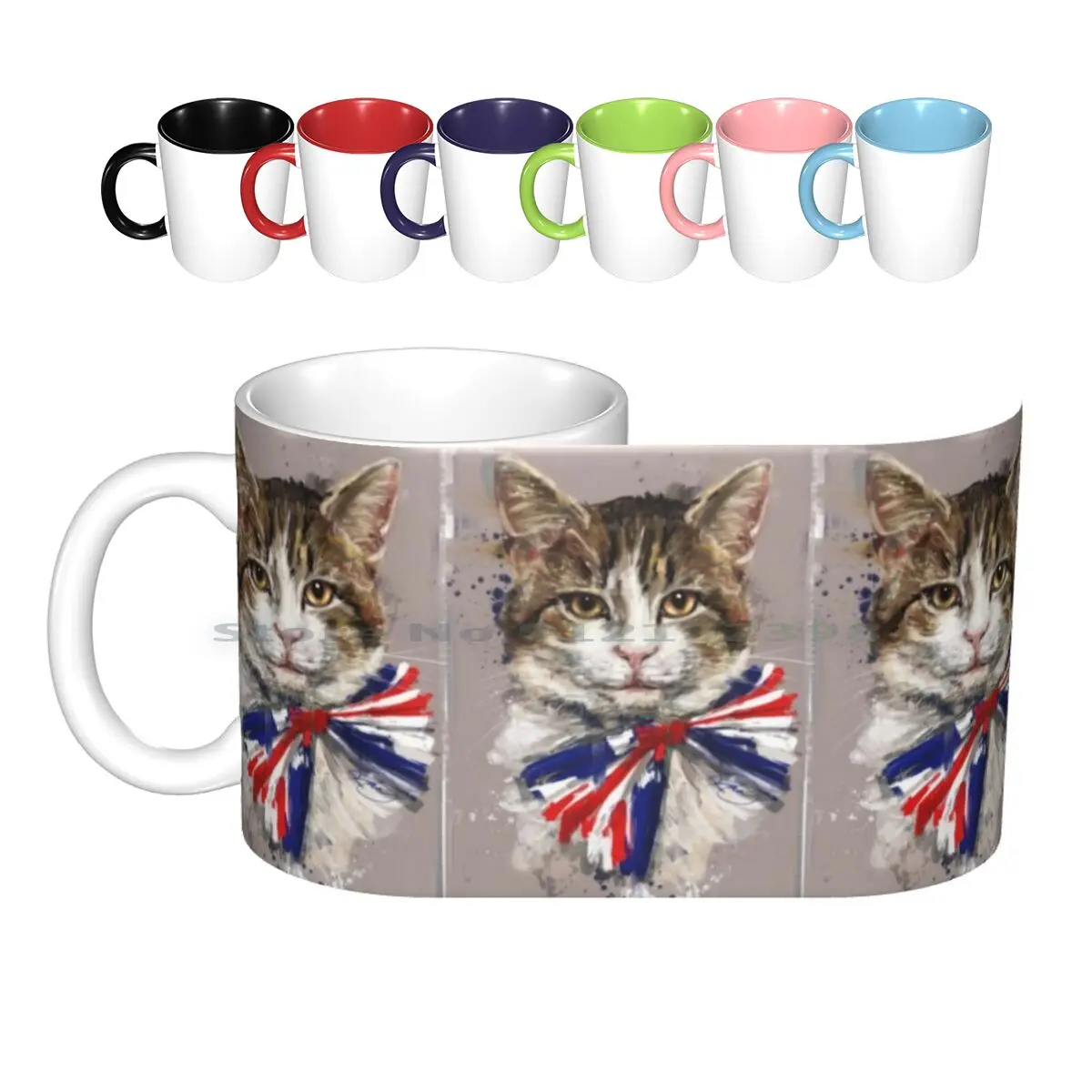 Project Caturday-Larry The Cat ( Chief Mouser Of The Cabinet Office ) Ceramic Mugs Coffee Cups Milk Tea Mug Larry Cat