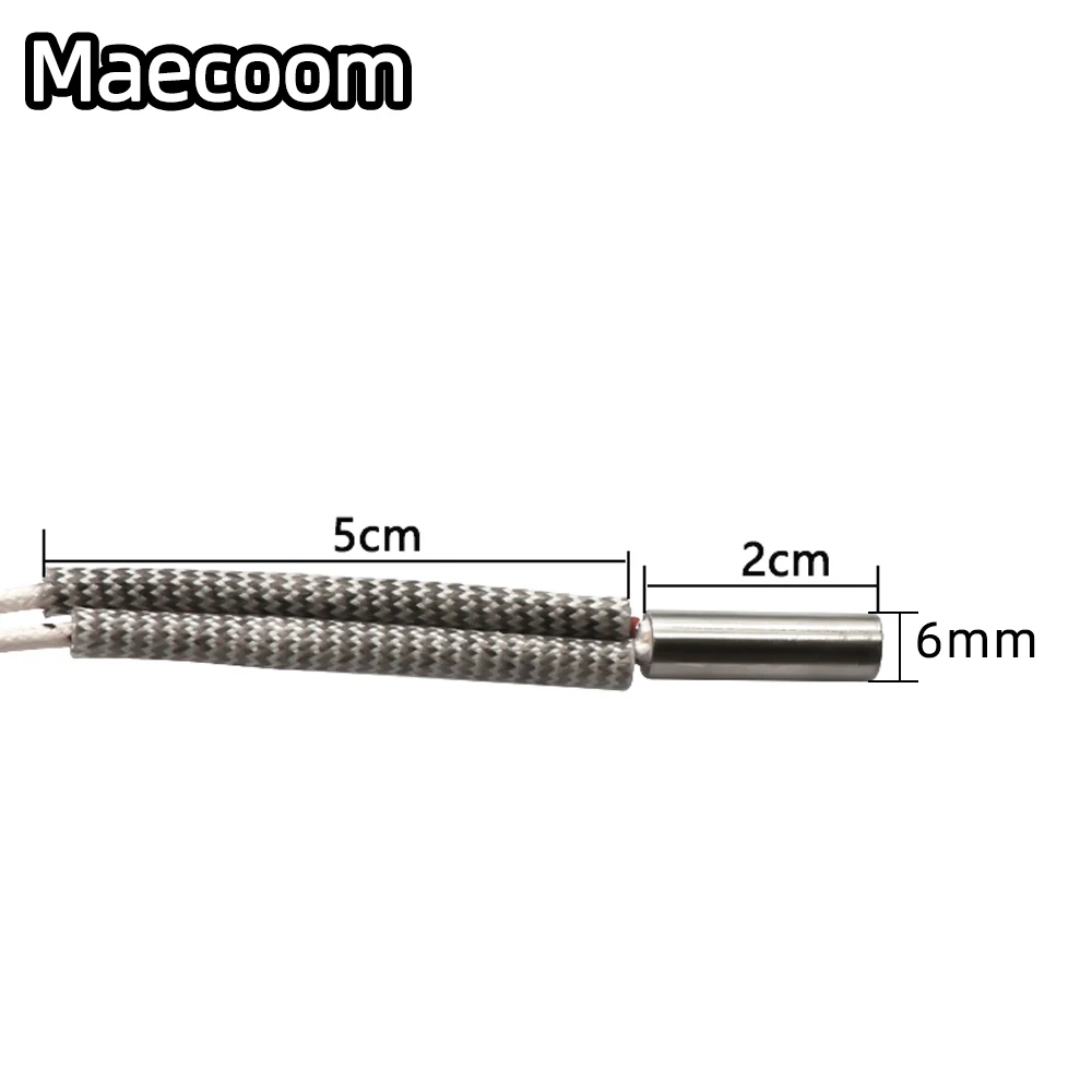 Maecoom Heizung rohr 6*20mm 12V 24V 50W Keramik-kartusche Heizung 1M 2M reprap & Mendel Für V6 J-kopf Extruder 3D drucker teil