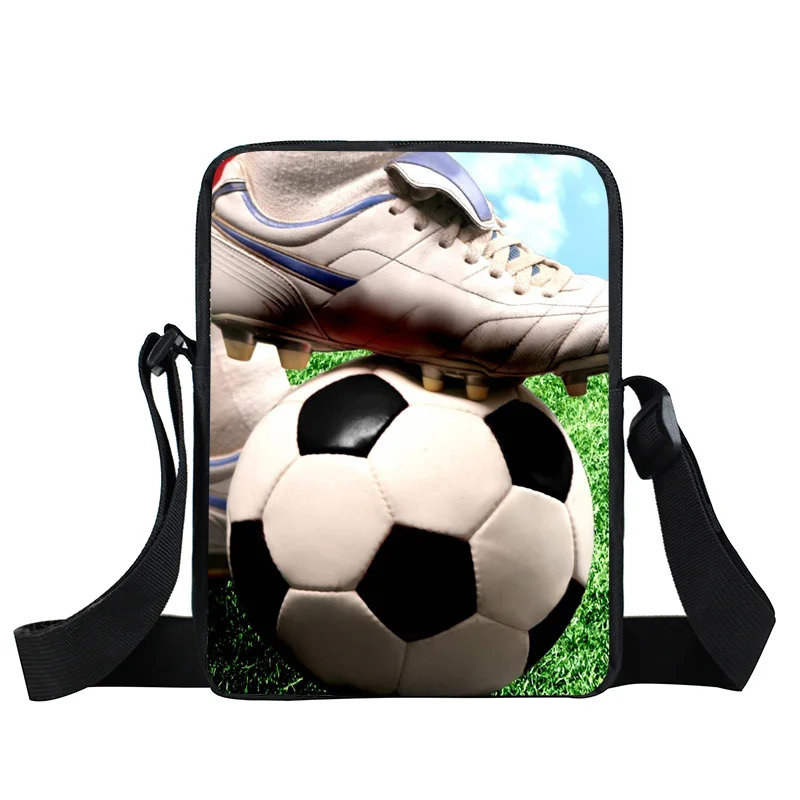 Sac messager en toile initié à l'impression de football pour garçon, sacs d'école de football, petit cartable cartable, sac à bandoulière pour enfants, cadeau de voyage