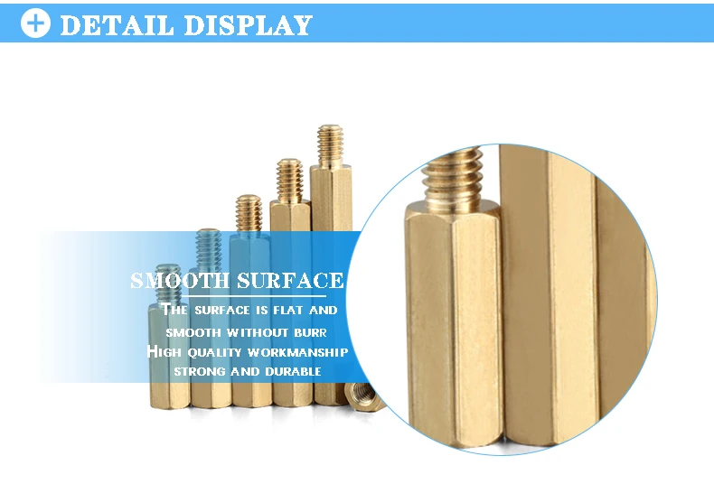 M3 3/4/5/6mm Einzigen Kopf Hex Messing Standoff Gewinde Säule Für PCB Computer Motherboard stand Off Racks Spacer Standoff – Detail 8