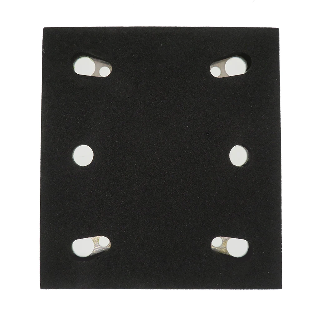 Tampone abrasivo quadrato da 1 pezzo 4‐1/2" x 4" PSA Tampone sostitutivo a 6 fori progettato per l'utilizzo in carta vetrata comunemente disponibile da 4-1/2" x 5-1/2"