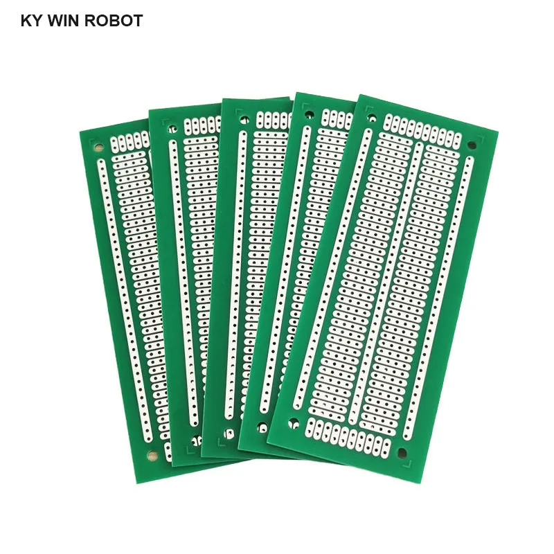 1pcs DIY 4.7*11.6CM Green Single Side Prototype Paper PCB Universal Experiment Matrix Circuit Board 47x116MM For Arduino