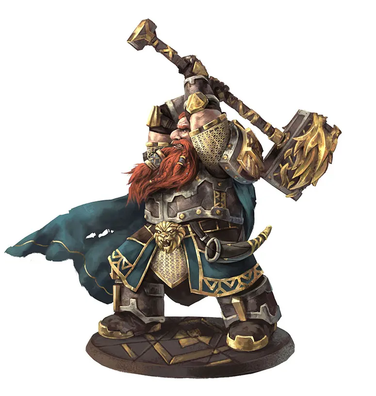 1/32 56mm  1/24 75mm Resin Model Dwarf Dwarves Axe Warrior Figure Unpainted RW-020