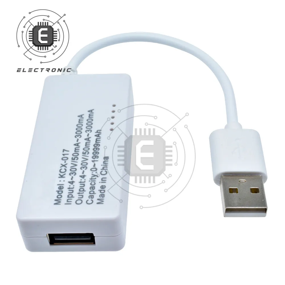 Amperometro e voltmetro del Tester di ricarica della banca di potere di corrente e tensione USB doppio LCD portatile con cavo di prolunga USB