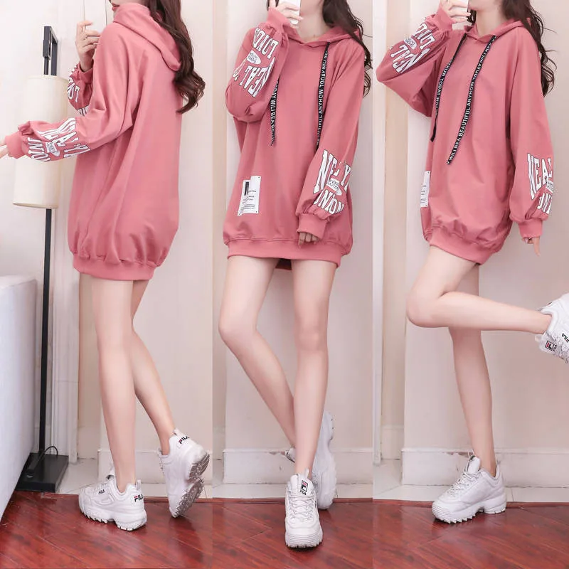 Women Autumn Kawaii New Girls Sweatshirt Women Long Sleeve Cute Hooded Pullover Print Hoodies Women Hoodies Korean Casual