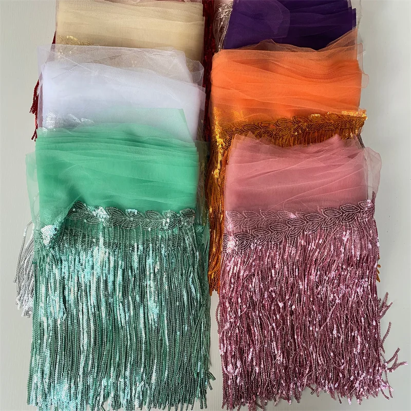 

30cm Wide 5-10yards/lot Sequins Trim Fringe Latin Dance Latin Home Textile Dance Clothing Stage Performance Dress Ribbon