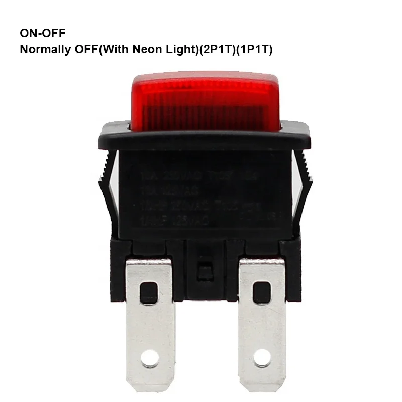 Waterproof red button 4 pin terminals rocker switch  IP65 in DPDT OUTDOOR