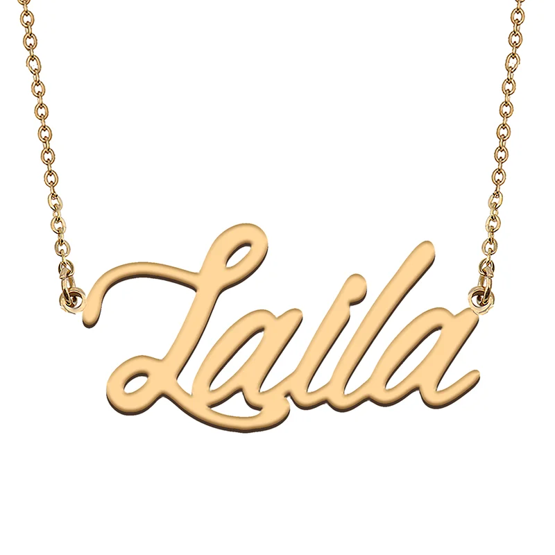 

Laila Custom Name Necklace Customized Pendant Choker Personalized Jewelry Gift for Women Girls Friend Christmas Present