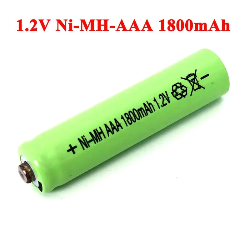 4pcs 1.2v NI-Mh AAA Rechargeable Batteries 1800mAh ni mh Battery 1.2V aaa For Electric remote Control car Toy RC ues