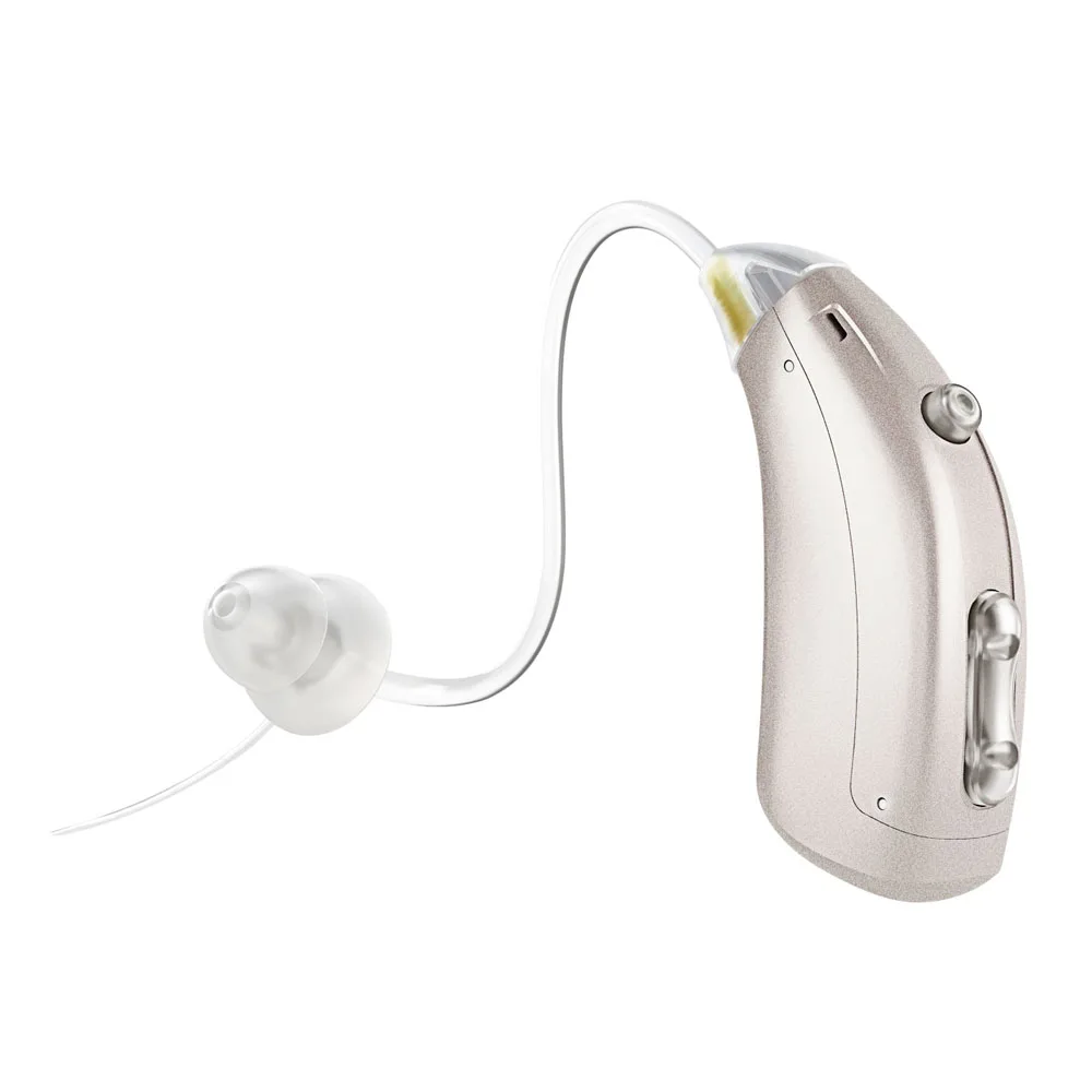 2pcs Z03 Hearing Aids Mini Rechargeable Ear Back Type Hearing Device Sound Amplifier with Recharging Base