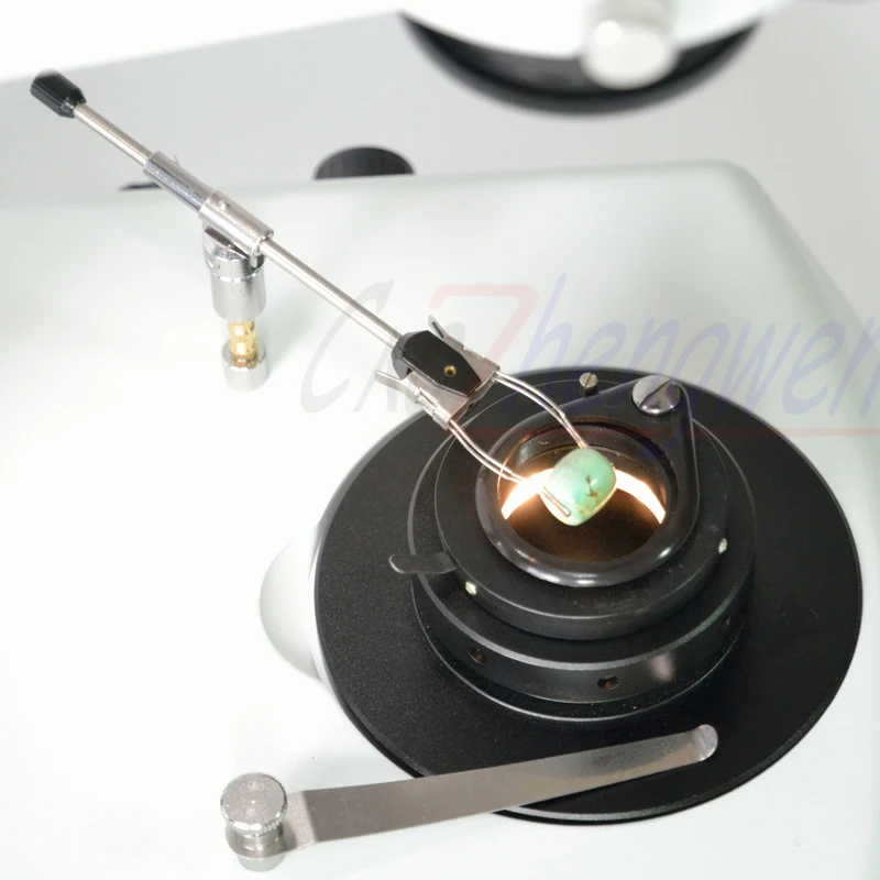 FYSCOPE 7X-45X Jewelry Gem Stereo Microscope + Dual Halogen Microscopio 3D Clamp