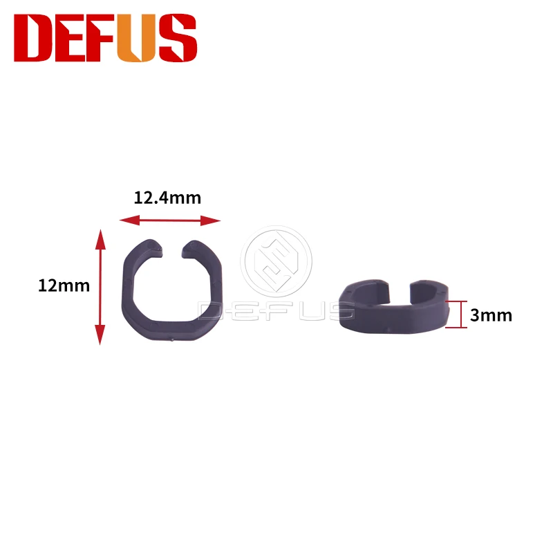 DEFUS 50Unit DF-P3003 12.4*3*12mm Fuel Injector Spacer Clip Fuel Injector Repair Kit For Nissan 16600-ED000 16600-EN200 AY-P3003