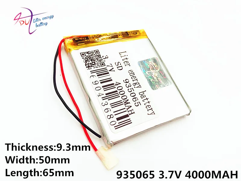 3.7 V, 4000mAH 935065 (polymeer lithium ion/Li-Ion batterij) Liter energie voor Slimme horloge, GPS, mp3, mp4, mobiele telefoon, luidspreker