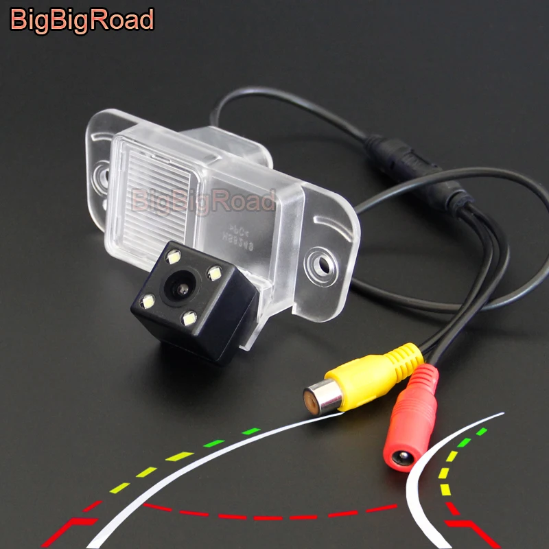 BigBigRoad Car Intelligent Dynamic Track Rear View Reversing Camera Waterproof For SsangYong Actyon 2006 2007 2008 2009 2010