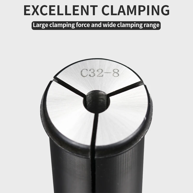 Presisi Tinggi Kuat Collet C32 C32-3 C32-12 C32-17 C32-22 C32-25 CNC Collet Chuck Holding Alat Kuat Gipping Kisaran 3-25Mm