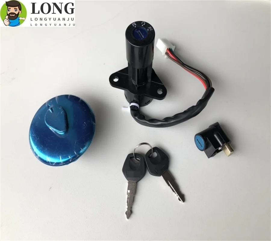 Motorcycle 6 Wire Ignition Switch Lockset direction of the lock Fuel Tank Cover Key For QJ125 LF125 125CC