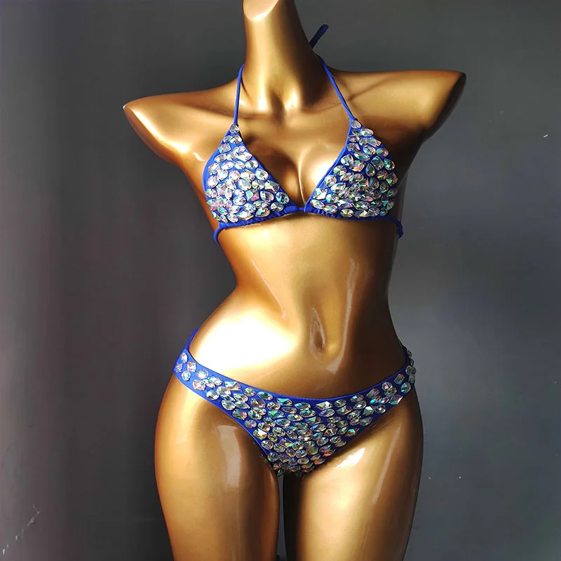 2020 venus vacation rhinestone diamond bikini set sexy women swimwear push up beachwear