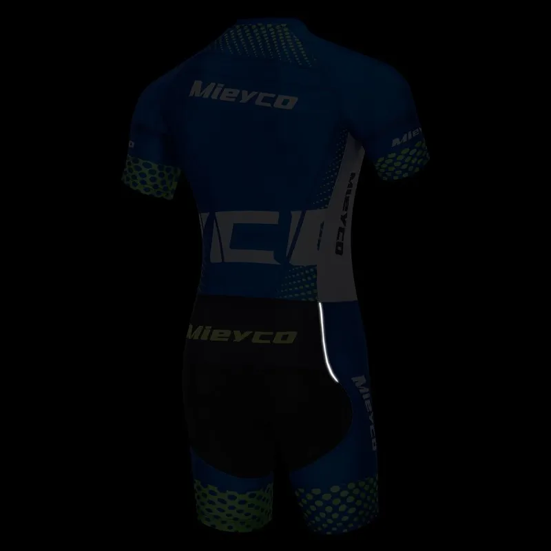 Kurzarm Triathlon Anzug Männer Ein Stück Skinsuit Outdoor Racing Overall Radfahren Laufen Strumpfhosen Conjunto Deportivo Hombre – Detail 8