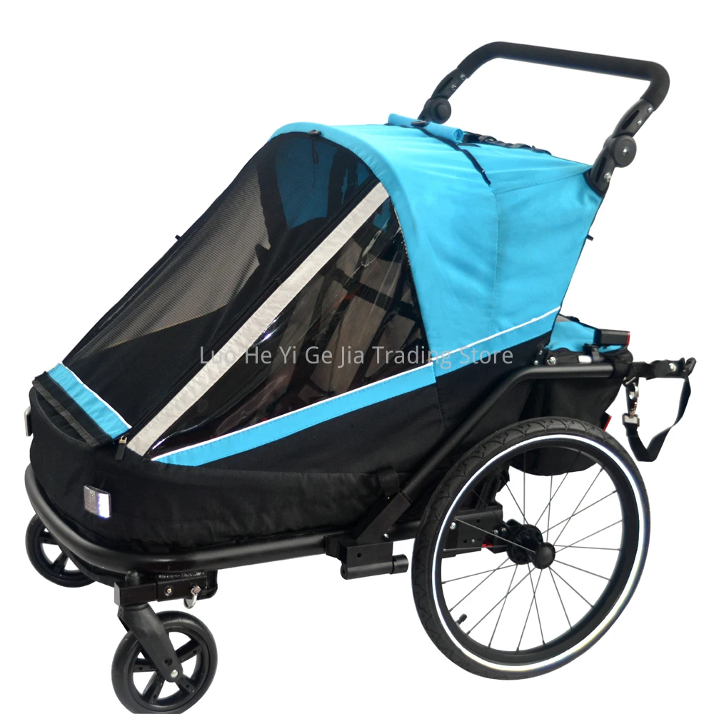 Bicycle trailer 3in1 - bicycle trailer, trolley, pram. 2 seats