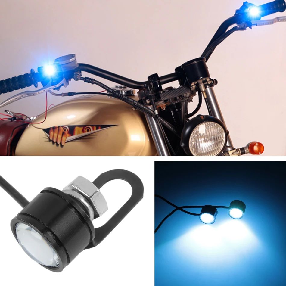 

2pcs/pair 12v Motorcycle Led Strobe Lights Motorcycle Eagle Eye Flash light Warning Brake Light Lamp Spotlight Moto Parts New