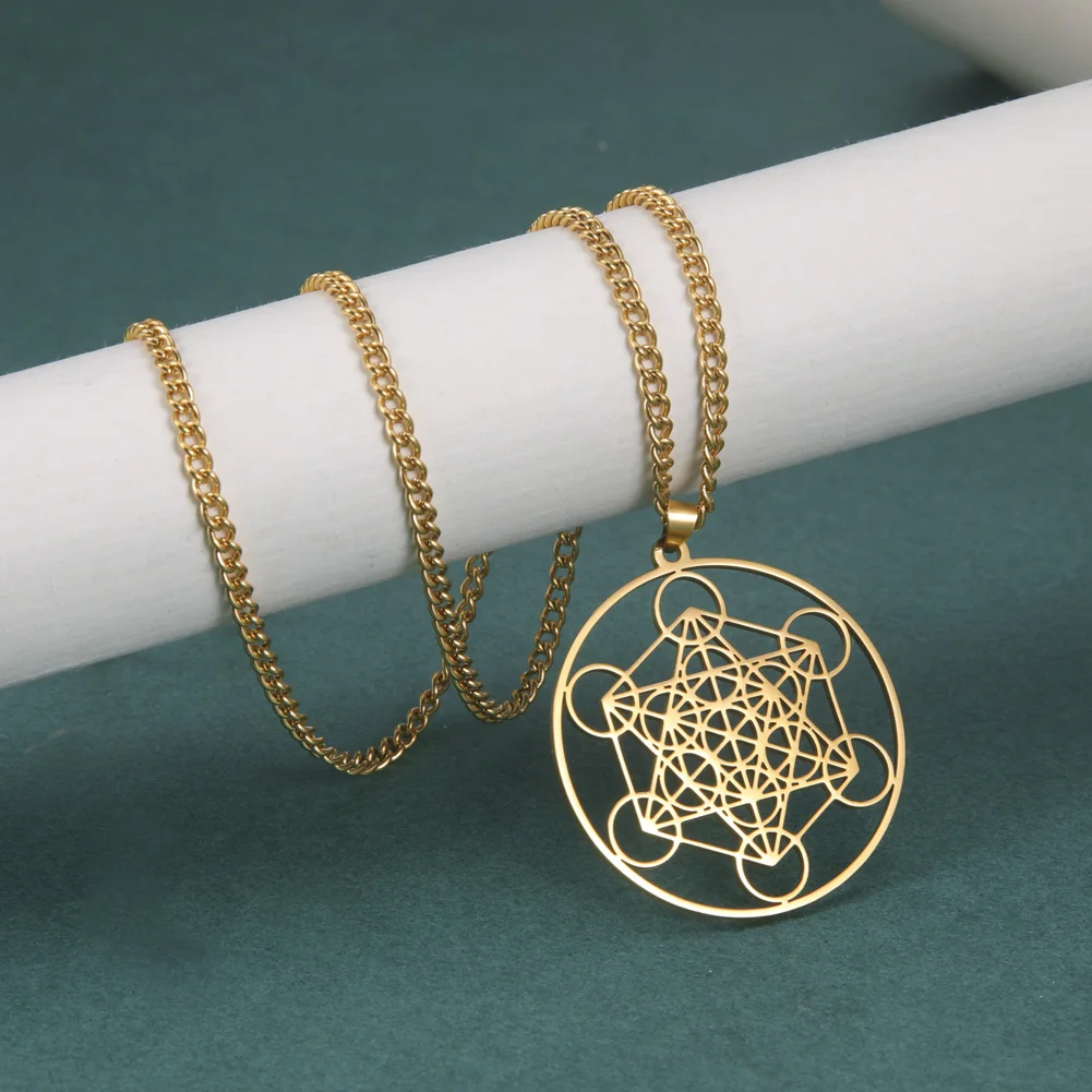 COOLTIME Angel Seal Erzengel Metatron Halsketten Damen Herren The Secrets of the Kabbalists Garden Solomon Edelstahlschmuck – Detail 10