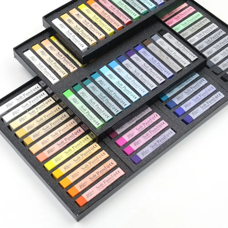 Imagem -04 - Ginflash Pastels Desenho Grupo Soft Crayon Crayons Crayons de Cabelo Material Escolar Arte 12 24 36 48 Cores