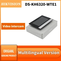 Hikvision-Monitor de interior DS-KH6320-WTE1, 7 pulgadas, wifi, POE, intercomunicador de vídeo inalámbrico, altavoz incorporado y micrófono