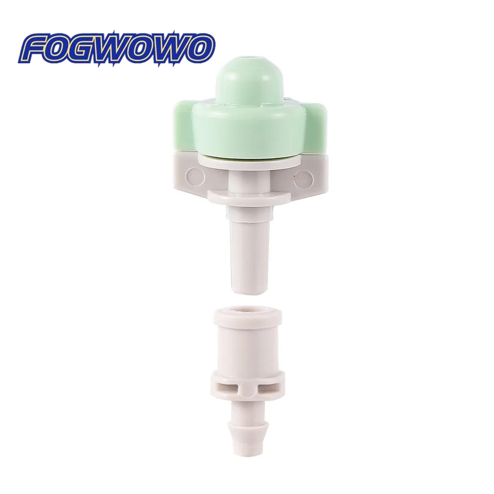 Misting Nozzle with 4/7mm Hose Port Barbed Connector Garden Greenhouse Watering Cooling Humidification Atomization Sprayer 10Pcs