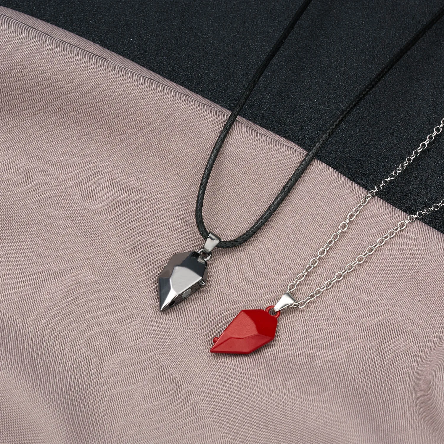2Pcs Magnetische Herz Paar Halskette Für Frauen Valentinstag Pullover Kette Für Beste Freundin Liebhaber Hochzeit Party Geschenk schmuck – Detail 31