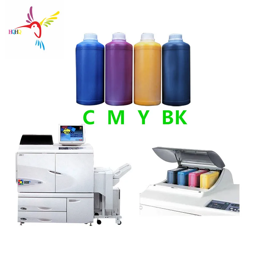 4 X1000ml BK C M Y High Quality Refillable Pigment Ink for Riso ComColors HC5500 3050 7050 9050 3150 7150 9150 Printer Printing