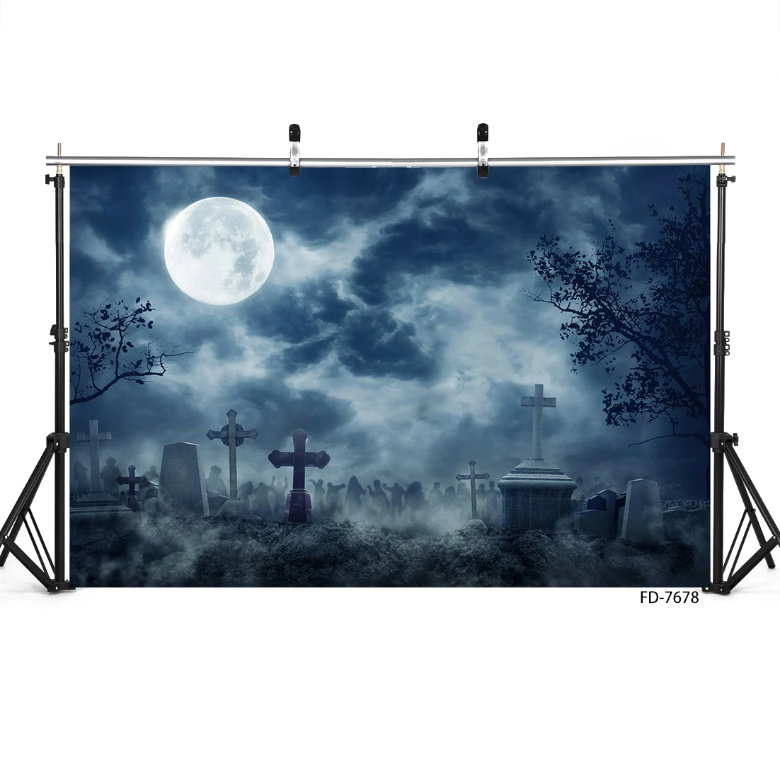 Graveyard Zombie Halloween Eve Party Photo Backdrop Vinyl Photography Backgrounds Studio Props Children Baby Portrait Photophone