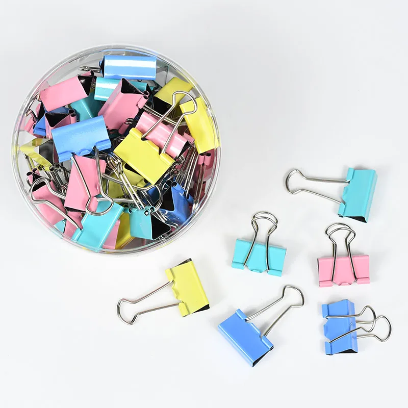 

6225A Metal Binder Clips Colorful 25/45mm Home Office Books File Organizer Food ClipsStrong clamping force Easy classification